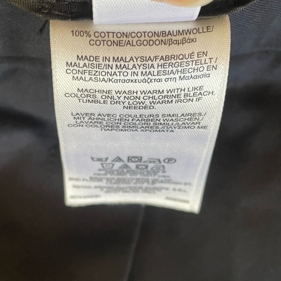 Brooks Brothers Navy Blue Straight Leg Pants Trousers 100% Cotton Professional - Picture 11 of 14